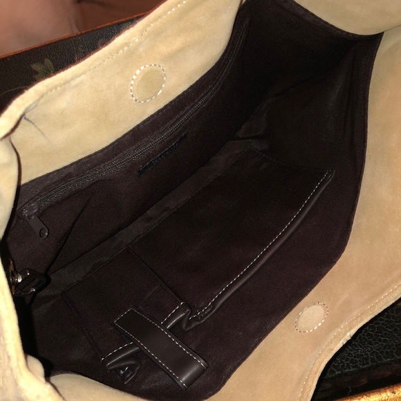 Vintage Tooled Suede Boho Handbag - Picture 7 of 8